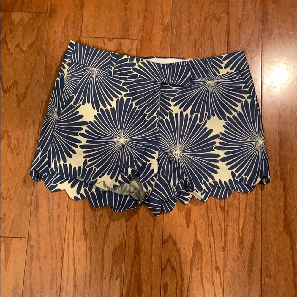 J. Crew Factory scallop short blue